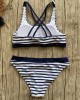 Striped Swimsuit Bikinis Push Up Swimwear W