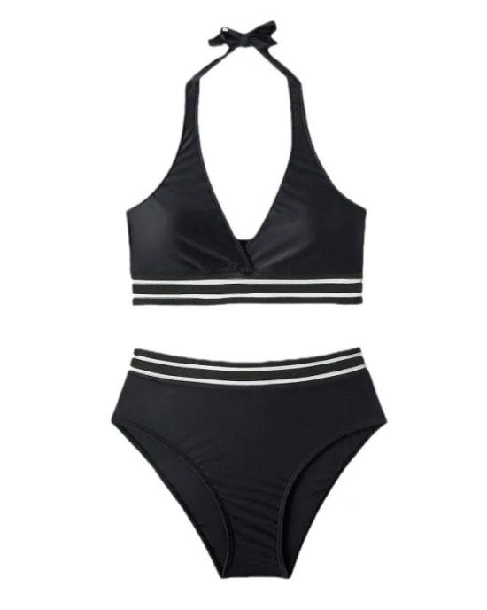 Bikini Halter High Waist Swimsuit Female Swimwear