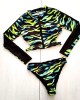 Long Sleeve Women's Swimsuit Zipper Bathing Suit