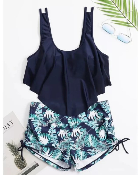 Summer Ruffles Swimsuits Tankini Sets Swimwear Sports Beach Wear