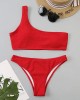 Micro Bikini Brazilian One Shoulder Thong Women High Cut