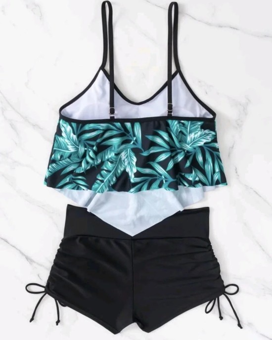 Print Swimwear Tankini Sets Women's Swimsuit Push Up