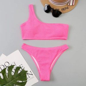 Micro Bikini Brazilian One Shoulder Thong Women High Cut