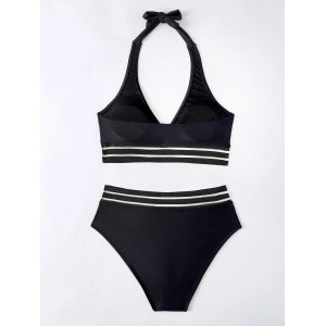 Bikini Halter High Waist Swimsuit Female Swimwear