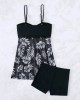 Summer Women Tankini Sets Two Pieces Swimsuit with Shorts Vintage