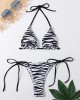 Halter Triangle Bikini Sets Solid Swimwear Side Lace Up Monokini