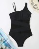 One-Piece Large Size Solid Color Plus Size Swimsuit