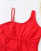 One-Piece Large Size Solid Color Plus Size Swimsuit