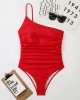 One Piece Swimsuit Women Criss Cross Swimwear High Cut Bodysuit