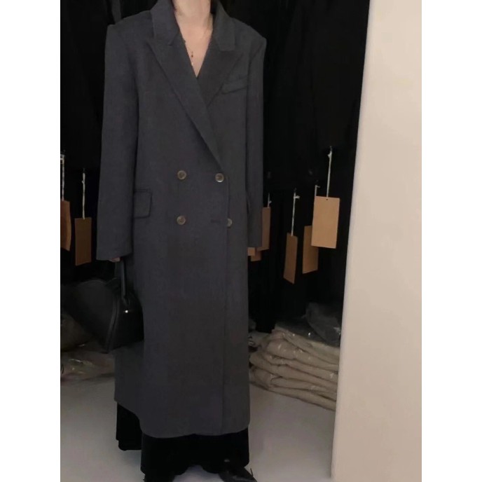 Feeling loose and elegant, shoulder length suit, retro wool coat, niche French medium length women's coat Feeling loose and elegant, shoulder length suit, retro wool coat, niche French medium length women's coat