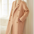 Autumn and winter high-end cocoon shaped double-sided woolen coat, women's simple temperament, long loose wool coat Autumn and winter high-end cocoon shaped double-sided woolen coat, women's simple temperament, long loose wool coat