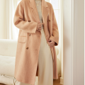 Autumn and winter high-end cocoon shaped double-sided woolen coat, women's simple temperament, long loose wool coat Autumn and winter high-end cocoon shaped double-sided woolen coat, women's simple temperament, long loose wool coat