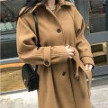 Cotton Thickened 2025 Winter Korean Edition Medium Length Loose and Slimming Woolen Coat Women's Autumn Woolen Coat Cotton Thickened 2025 Winter Korean Edition Medium Length Loose and Slimming Woolen Coat Women's Autumn Woolen Coat