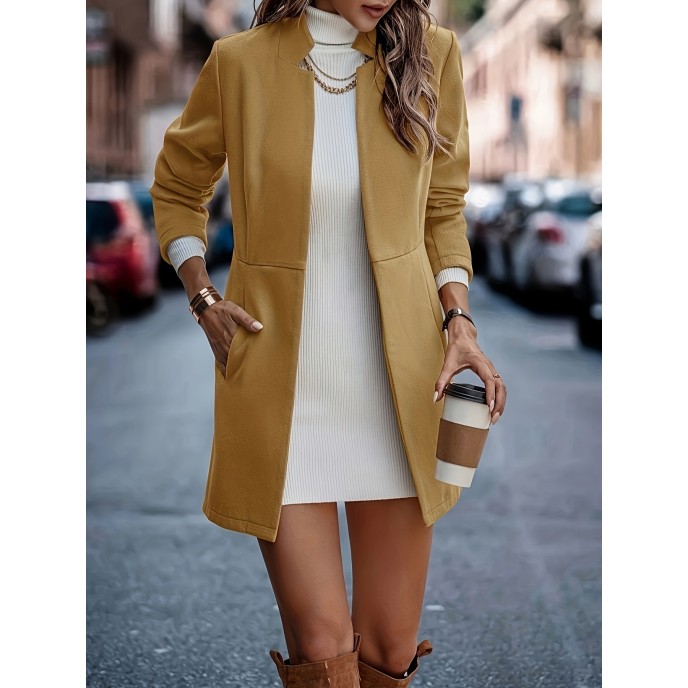 Women's elegant and simple commuting in autumn and winter thickened long-sleeved double-sided tweed coat woman Women's elegant and simple commuting in autumn and winter thickened long-sleeved double-sided tweed coat woman