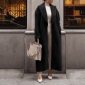 Warm coat in autumn and winter Long sleeve lapel women's plush coat women's coat Warm coat in autumn and winter Long sleeve lapel women's plush coat women's coat