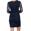 Fashion lace stitching elegant tight-fitting long-sleeved dress Fashion lace stitching elegant tight-fitting long-sleeved dress