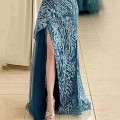 New three-dimensional positioning floral dress long banquet temperament slim slimming evening dress New three-dimensional positioning floral dress long banquet temperament slim slimming evening dress