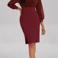 Fashion stitching V-neck high waist party hip dress Fashion stitching V-neck high waist party hip dress