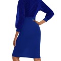 Fashion stitching V-neck high waist party hip dress Fashion stitching V-neck high waist party hip dress