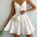 Linen Halter Dress Ou Summer Sleeveless Sexy Slim Back Range Spice Girl Halter Dresses Linen Halter Dress Ou Summer Sleeveless Sexy Slim Back Range Spice Girl Halter Dresses