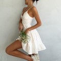 Linen Halter Dress Ou Summer Sleeveless Sexy Slim Back Range Spice Girl Halter Dresses Linen Halter Dress Ou Summer Sleeveless Sexy Slim Back Range Spice Girl Halter Dresses