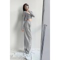 Loose sweatpants women's casual girdle pants autumn and winter gray high-waisted straight underpants Loose sweatpants women's casual girdle pants autumn and winter gray high-waisted straight underpants