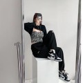 Loose sweatpants women's casual girdle pants autumn and winter gray high-waisted straight underpants Loose sweatpants women's casual girdle pants autumn and winter gray high-waisted straight underpants
