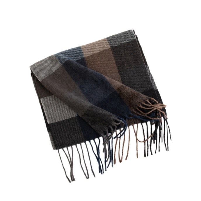 Women's imitation cashmere scarf fashion commute simple checkerboard cold warm scarf