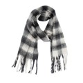Autumn and winter new black rice checkered coarse fringe scarf women's thick bib shawl Autumn and winter new black rice checkered coarse fringe scarf women's thick bib shawl