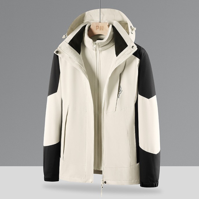 Autumn and winter models outdoor 3-in-1 punching jacket removable women's waterproof windbreaker jacket thickened fleece Autumn and winter models outdoor 3-in-1 punching jacket removable women's waterproof windbreaker jacket thickened fleece