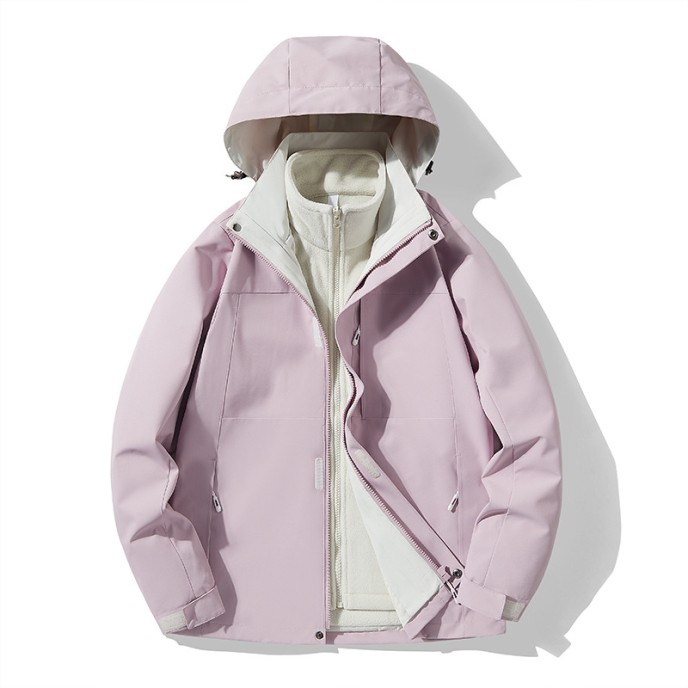 Punching jacket women's outdoor mountaineering clothing 3-in-1 jacket removable liner windproof waterproof jacket