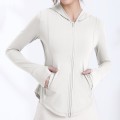 Ice Silk Cool Feeling Yoga Jacket Hooded Slim Section Sun Protective Clothes Women Summer Outdoor UV Sunscreen Yoga Top Ice Silk Cool Feeling Yoga Jacket Hooded Slim Section Sun Protective Clothes Women Summer Outdoor UV Sunscreen Yoga Top