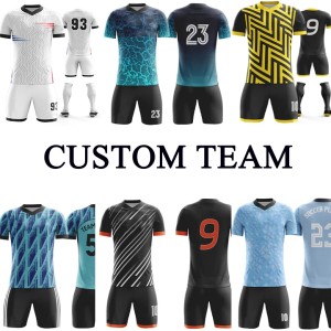 Top Quality Full Custom Sublimated Manufacturers Football Team Jersey Design Models Football Jersey Set