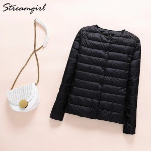 Ultra Thin Down Jacket Women Large Size Lightweight Style