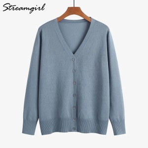 Knitted Oversize Cardigan Sweaters Female Tops