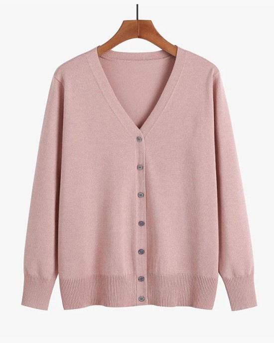 Knitted Oversize Cardigan Sweaters Female Tops