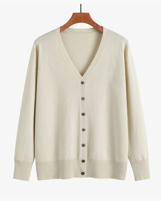 Knitted Oversize Cardigan Sweaters Female Tops