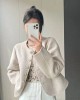 Elegant Tweed Jacket Women Fashion Sweet Single Breasted Coat