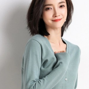 Cardigans Single Breasted V-neck Knitted Sweater Fashion Short Knitwear