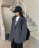 Blazer Coat Loose Single Buttons Jacket Style Casual