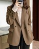 Double-Breasted Women Long Sleeve Chic Blazers