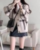 Stripes Knitted Cardigan Coat Buttons Sweater Casual Office Sweater