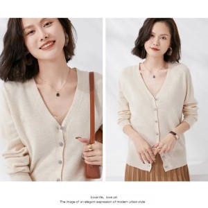 Cardigans Single Breasted V-neck Knitted Sweater Fashion Short Knitwear