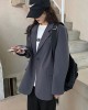 Blazer Coat Loose Single Buttons Jacket Style Casual