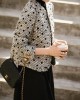 Style Fashion Tweed Wool Jacket Retro Classic Elegant V-neck Short Jacket