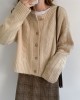 Knit Cardigan Women Soft Single Breasted Casual Coat Outwear