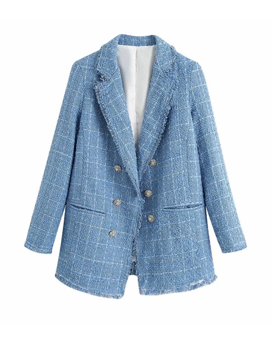 Women Suit Jacket Tweed Blazer Women Jacket