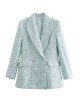 Women Suit Jacket Tweed Blazer Women Jacket