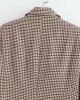 Vintage Casual Plaid Blazer Fashion Double Breasted Office