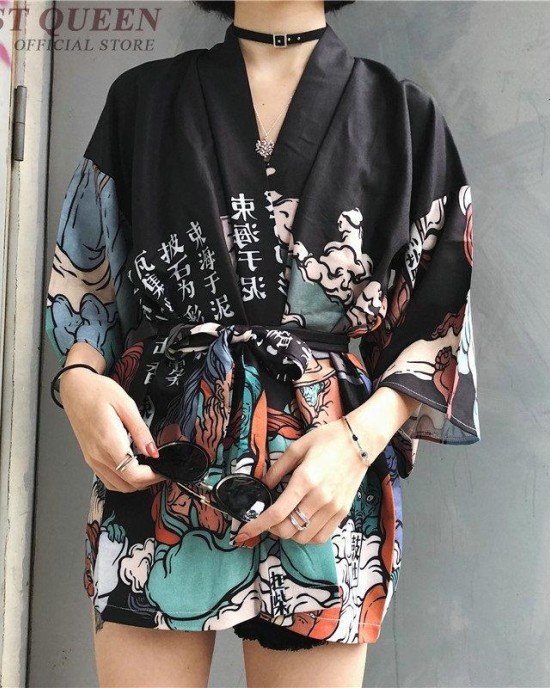 Japanese kimono cardigan blouse beach kimono